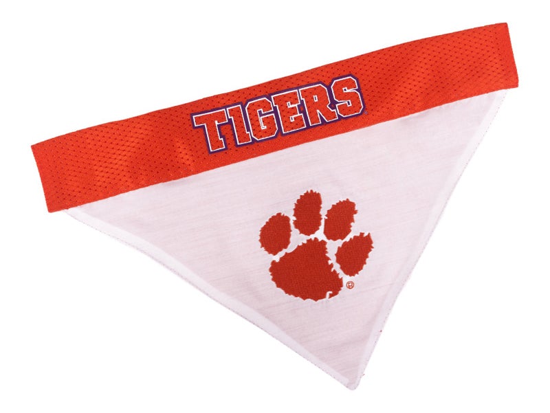 Pets First Collegiate Pet Accessories, Reversible Bandana, Clemson Tigers, Small/Medium - Image 1